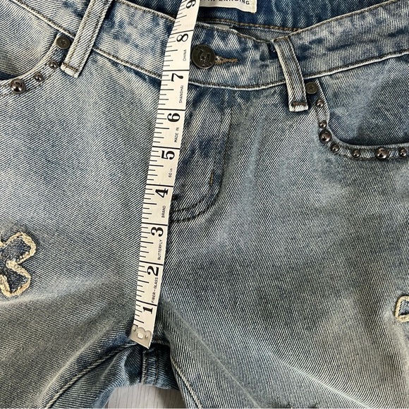 Austin Landing Denim Cross Patches Studded 100% Cotton Jeans - Picture 4 of 13